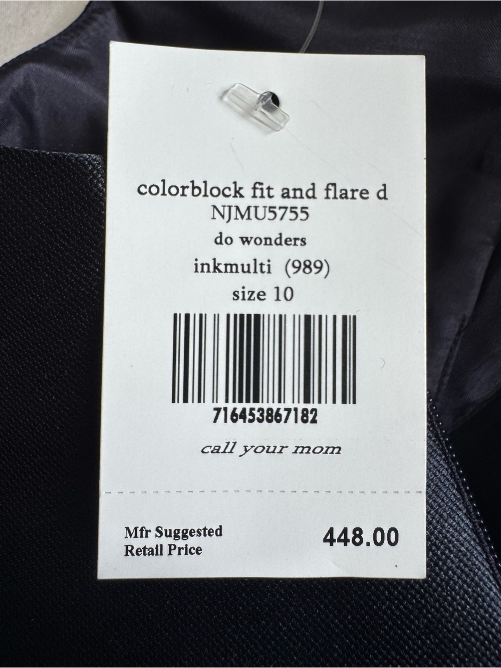 Kate Spade Navy, Cream and Pink Colorblock Fit-and-Flare Mini Dress - Picture 7 of 7